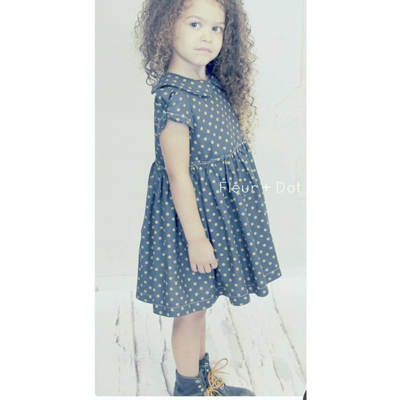 Fleur + and Dot Handmade Childhoods Dress Good Golly Polka Dot Girls Sz 2T USA - Picture 8 of 8
